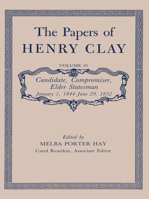 cover image of The Papers of Henry Clay